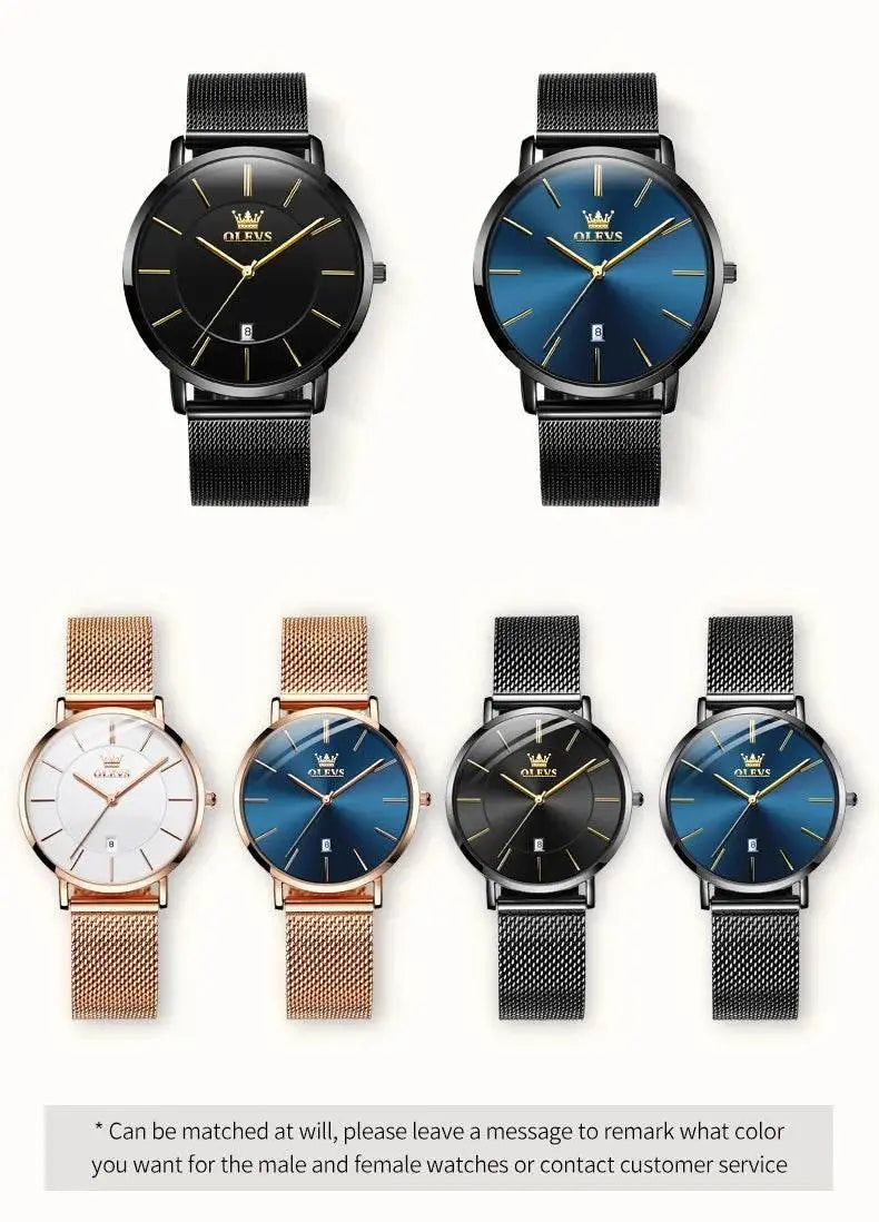 Simplicity Mesh Belt Couple Watches – product image 6 of 10