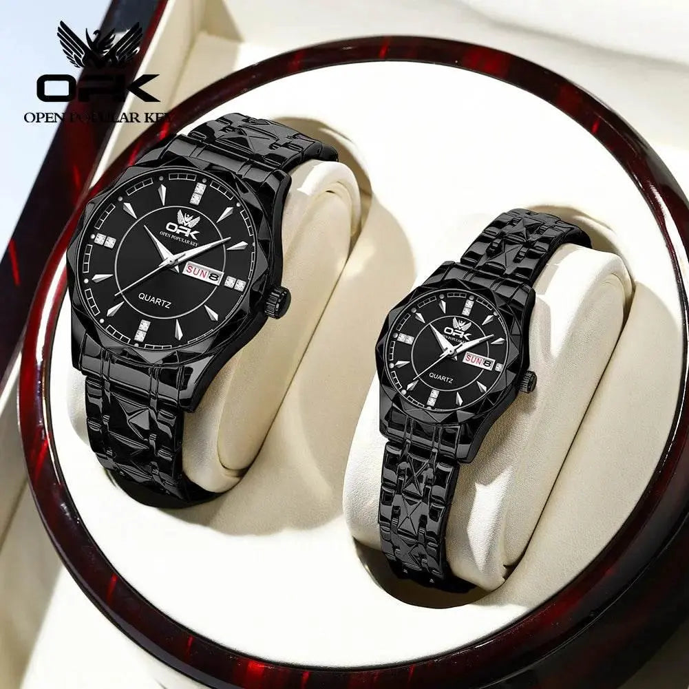 Golden Stainless Steel Couple Watches – product image 1 of 1