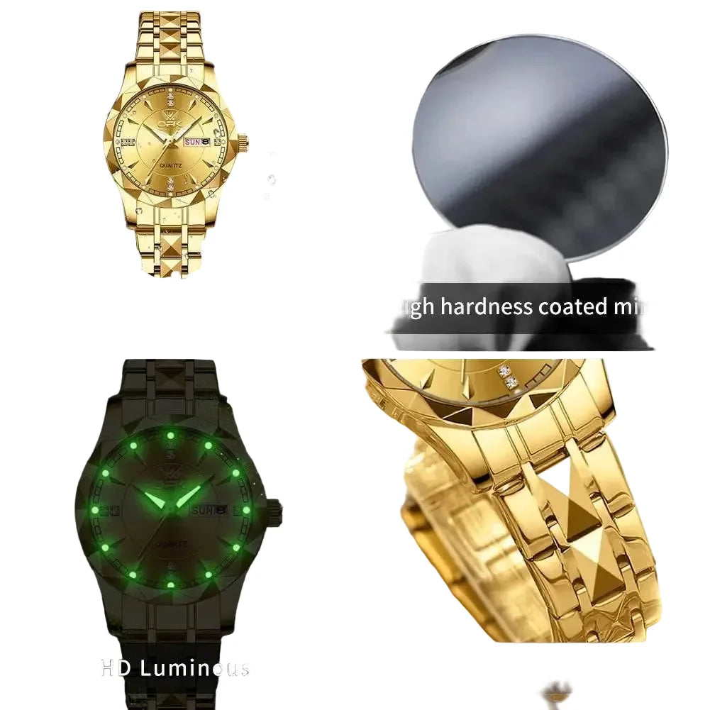 Golden Stainless Steel Couple Watches – product image 6 of 10