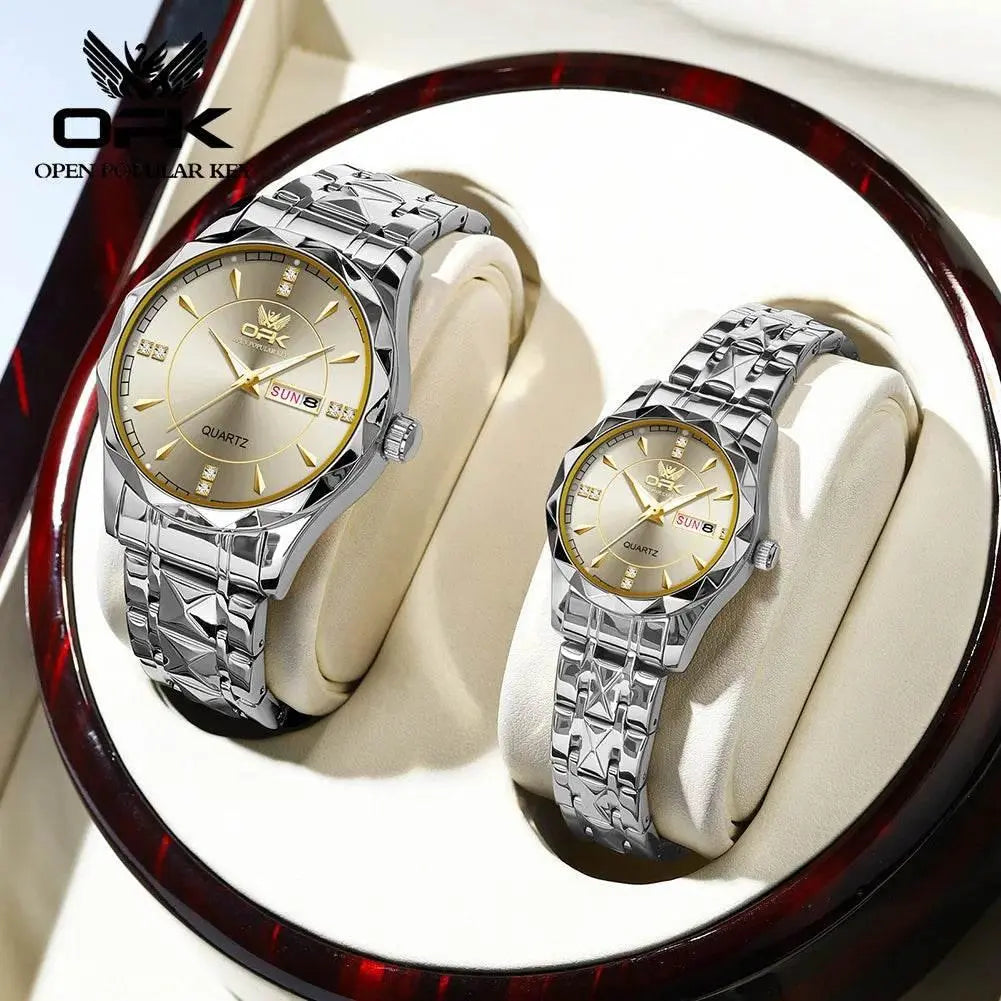 Golden Stainless Steel Couple Watches – product image 10 of 10