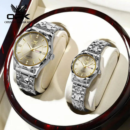 Golden Stainless Steel Couple Watches – product image 10 of 10