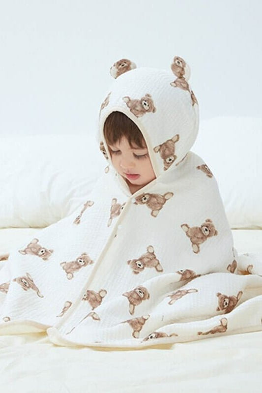 Baby Bear Hooded Bath Towel Receiving Blanket – product image 2 of 8