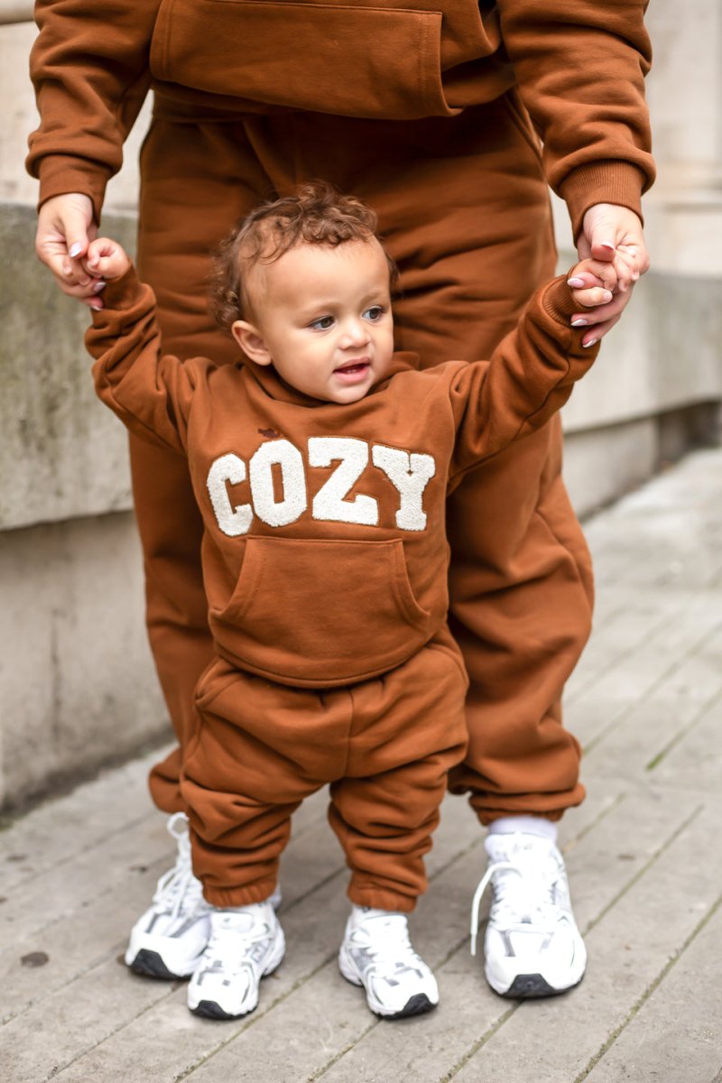 COZY Mini Tracksuit Brown Sets – product image 5 of 10