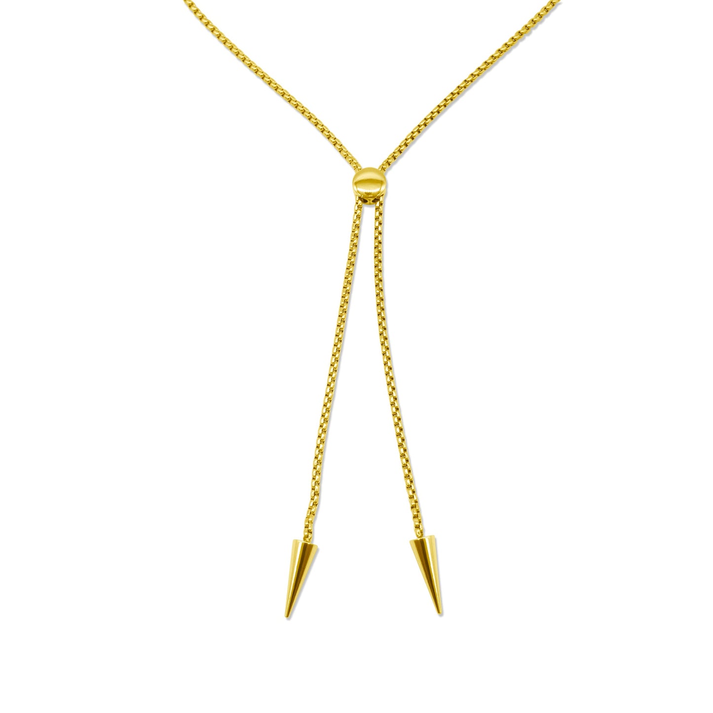 Gold Outlaw Bolo Spike Necklace – product image 1