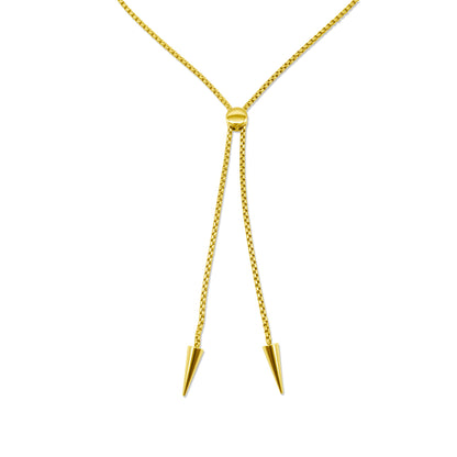 Gold Outlaw Bolo Spike Necklace – product image 1