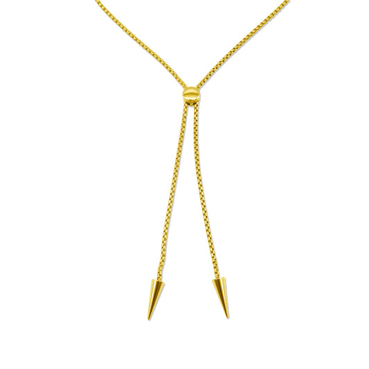 Gold Outlaw Bolo Spike Necklace – product image 1