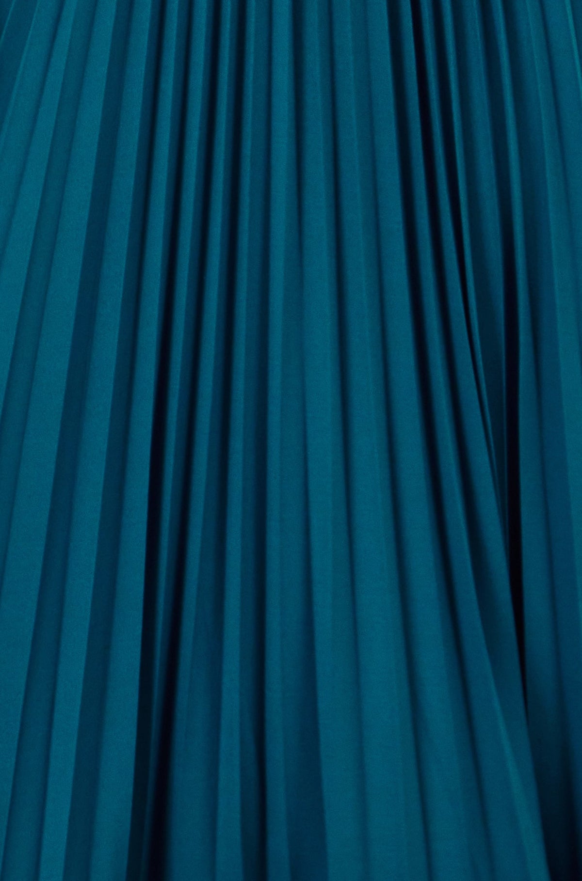 Yumi Teal Stretch Wrap Pleated Midi Dress – product image 6