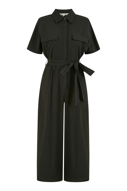 Yumi Black Utility Relaxed Fit Jumpsuit – product image 4 of 5