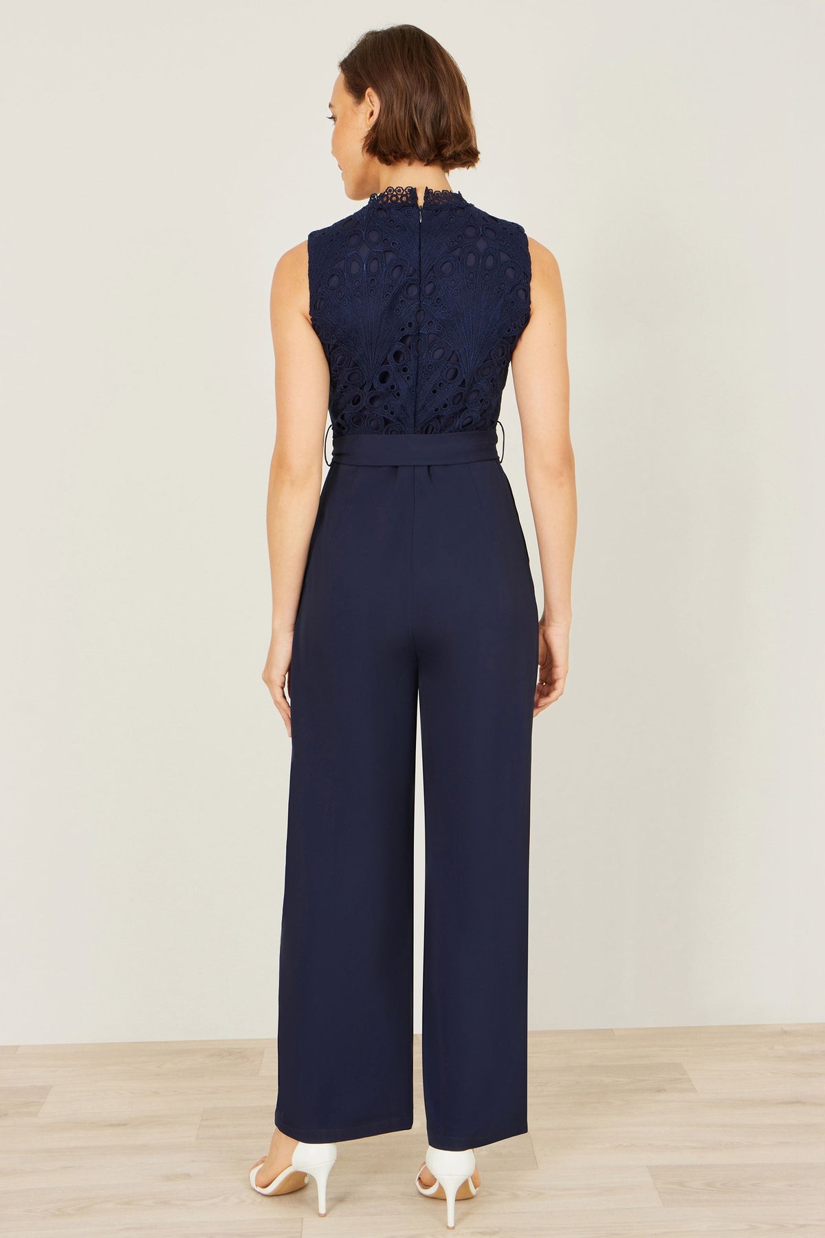 Yumi Navy Lace Sleeveless Jumpsuit – product image 4 of 6