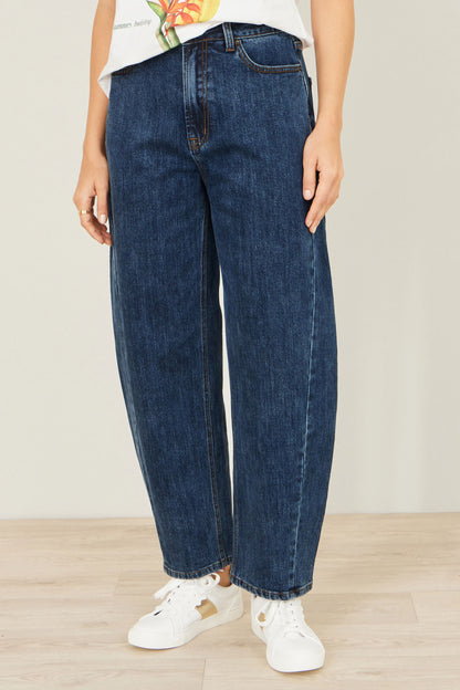 Yumi Blue Denim Barrel Relaxed Fit Jeans – product image 5 of 6