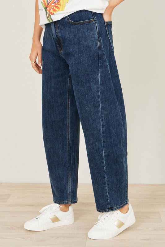 Yumi Blue Denim Barrel Relaxed Fit Jeans – product image 2 of 6
