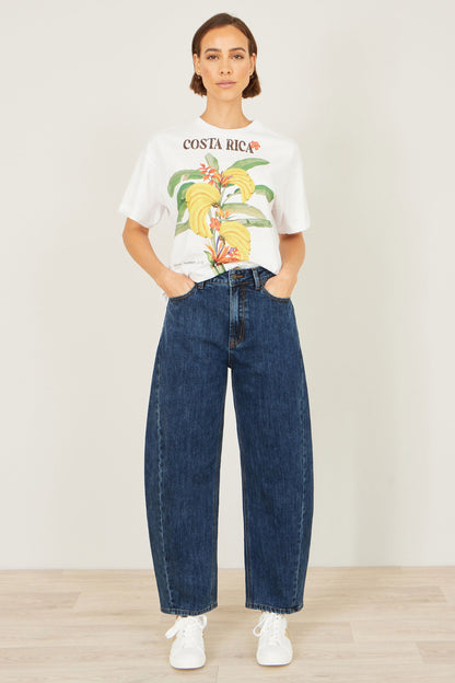 Yumi Blue Denim Barrel Relaxed Fit Jeans – product image 1 of 6