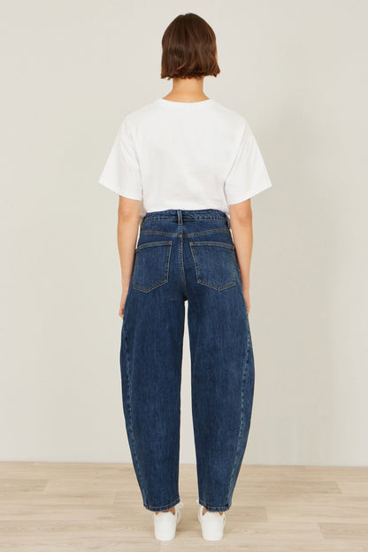 Yumi Blue Denim Barrel Relaxed Fit Jeans – product image 4 of 6