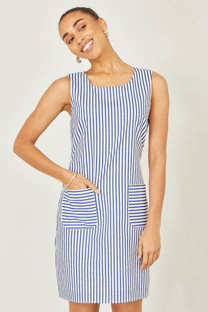 Yumi Navy Stripe Cotton Shift Dress – product image 5