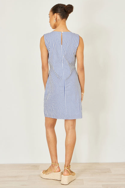 Yumi Navy Stripe Cotton Shift Dress – product image 4