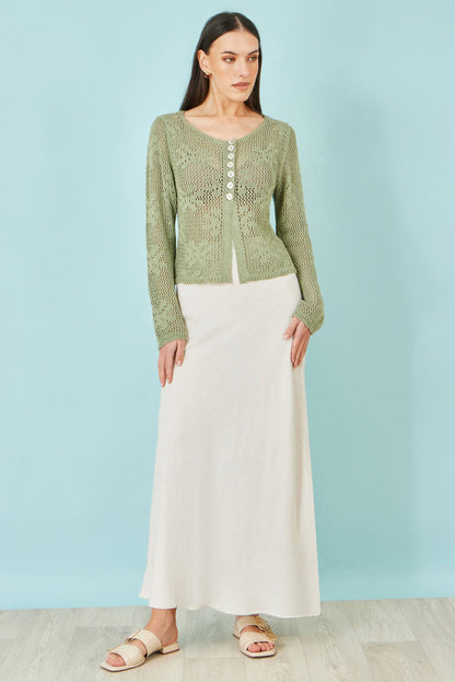 Yumi Natural Viscose Maxi Skirt – product image 1