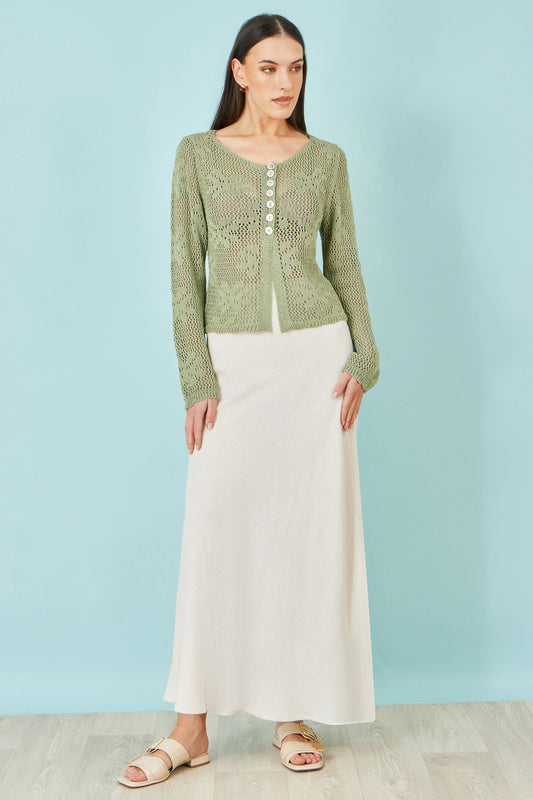 Yumi Natural Viscose Maxi Skirt – product image 1