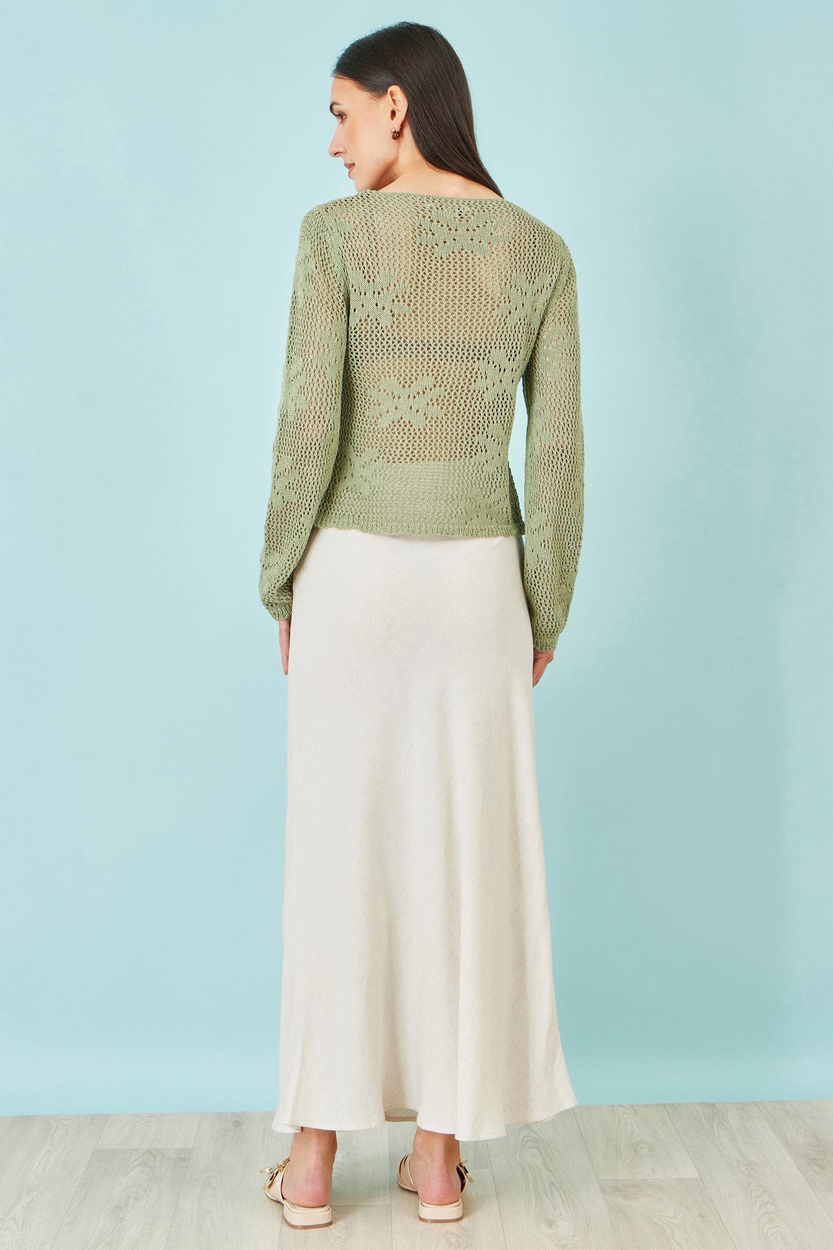 Yumi Natural Viscose Maxi Skirt – product image 3