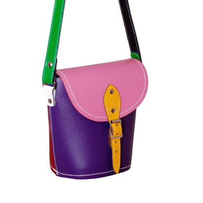 Handmade Leather Barrel Bag - Classic Kaleidoscope – product image 2 of 2
