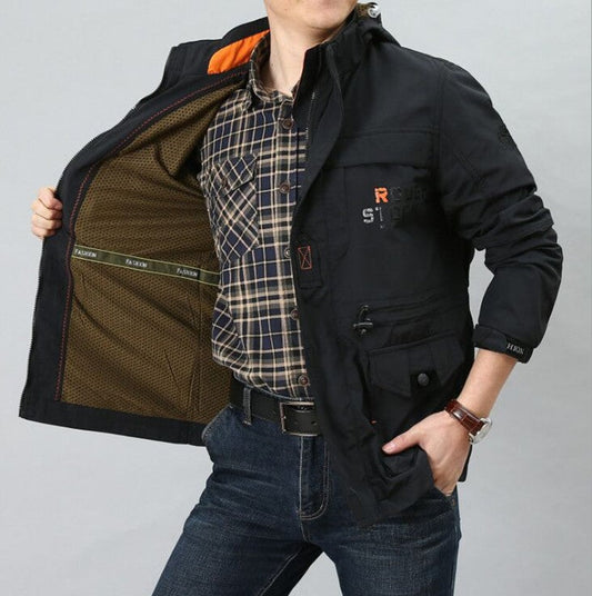 Men's Longline Hooded Outdoor Jacket – product image 1