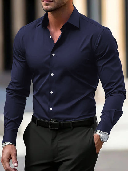 Men's Solid Long-Sleeve Casual Shirt – product image 6
