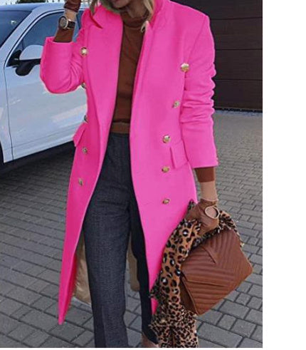 Women's Double-Breasted Woolen Trench Coat - Mid-Length Winter Jacket - product image 3 of 5