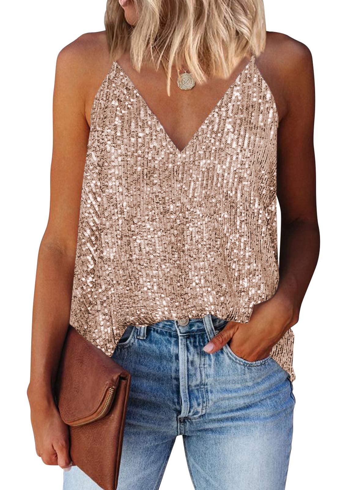 Women's Sequin V-Neck Camisole Top – product image 7