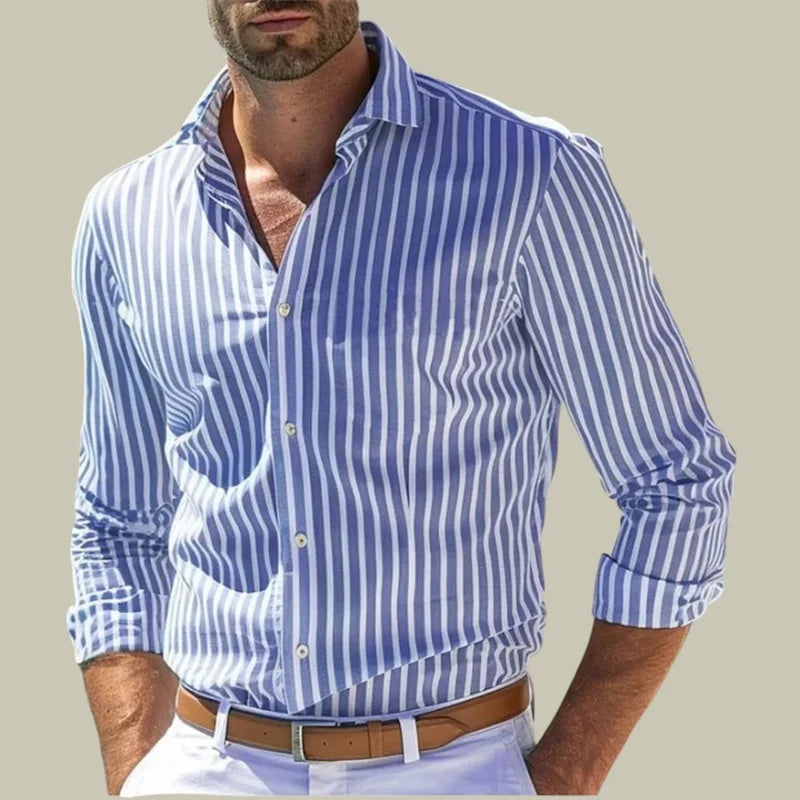 Men's Striped Long-Sleeve Casual Shirt – product image 18