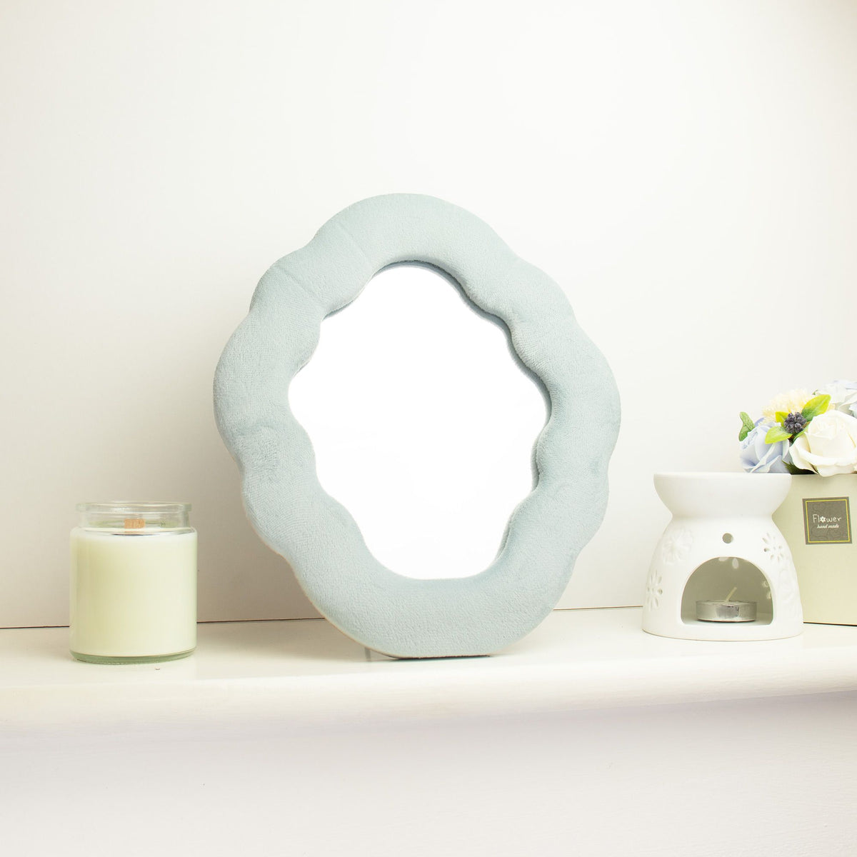 Soft Squiggly Mirror – Cloud – Cloud Blue (28x24x2.3cm) – product image 4 of 6