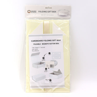 Flat Pack Gift Box - Medium Square (20x18.2x8cm) - Ivory – product image 1 of 5