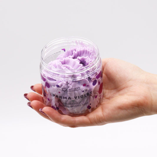 Parma Violet Whipped Soap 120g – product image 1 of 3