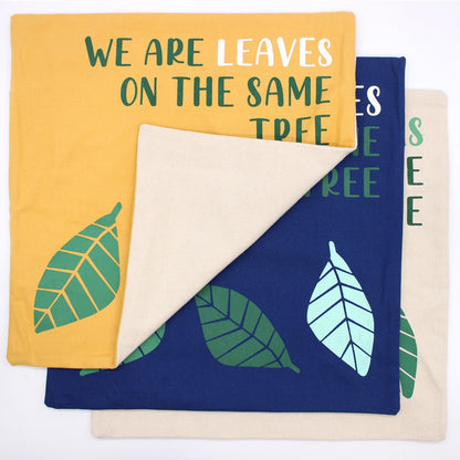 Set of 3 We Are Leaves Cotton Cushion Covers – 45 x 45cm