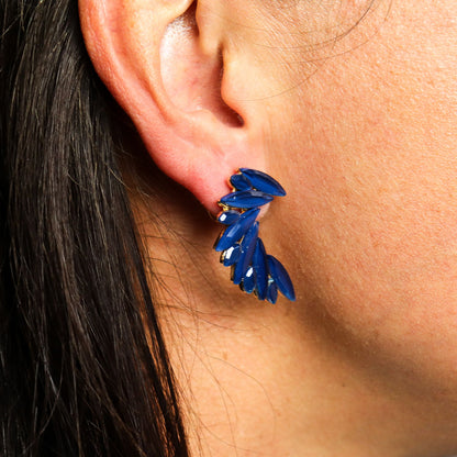 Royal Blue - Vintage Glass - Angel Wings - Earrings – product image 6 of 6