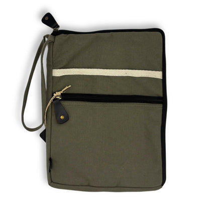 Canvas Large Laptop Pouch - Olive – product image 4 of 6