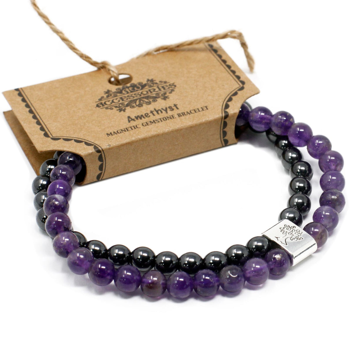 Magnetic Gemstone Bracelet - Amethyst – product image 6 of 7