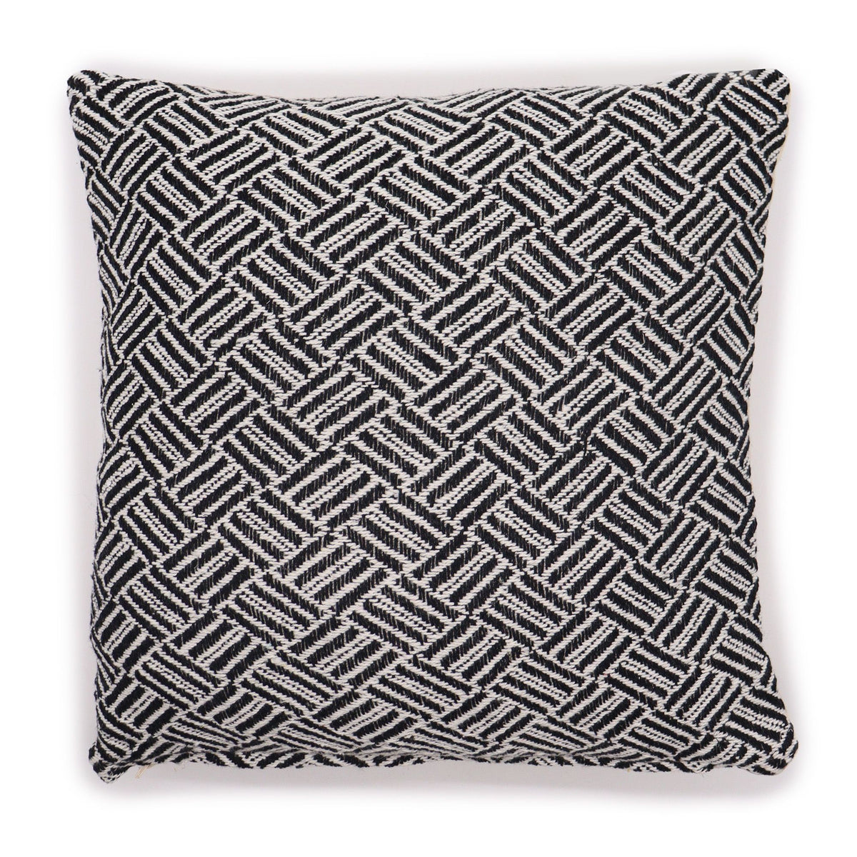 Classic Cushion Cover - Criss-Cross Black - 40 x 40cm