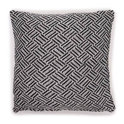 Classic Cushion Cover - Criss-Cross Black - 40 x 40cm