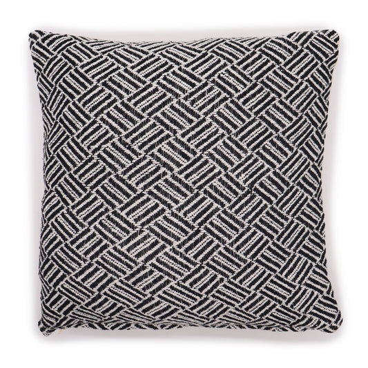 Classic Cushion Cover - Criss-Cross Black - 40 x 40cm