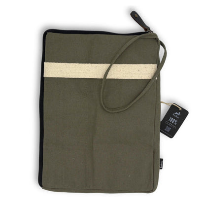 Canvas Travel Laptop Pouch - Olive – product image 7 of 7