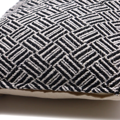 Classic Cushion Cover - Criss-Cross Black - 40 x 40cm