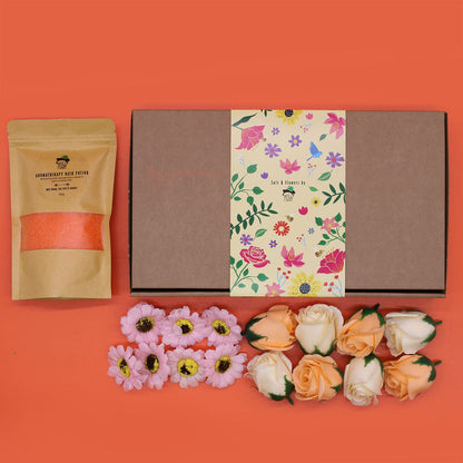 Salt Soak & Soap Flower Gift Set - May Chang, Tea Tree & Juniper – product image 2 of 7