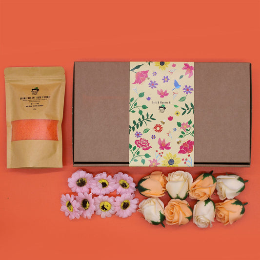 Salt Soak & Soap Flower Gift Set - May Chang, Tea Tree & Juniper – product image 2 of 7