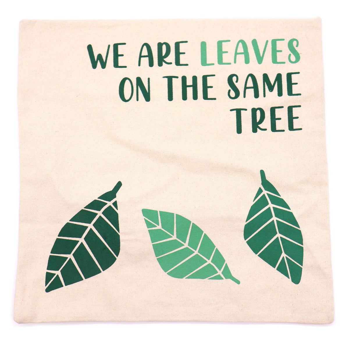 Set of 3 We Are Leaves Cotton Cushion Covers – 45 x 45cm