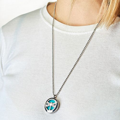 Aromatherapy Diffuser Necklace - Dragonfly 25mm – product image 4 of 5