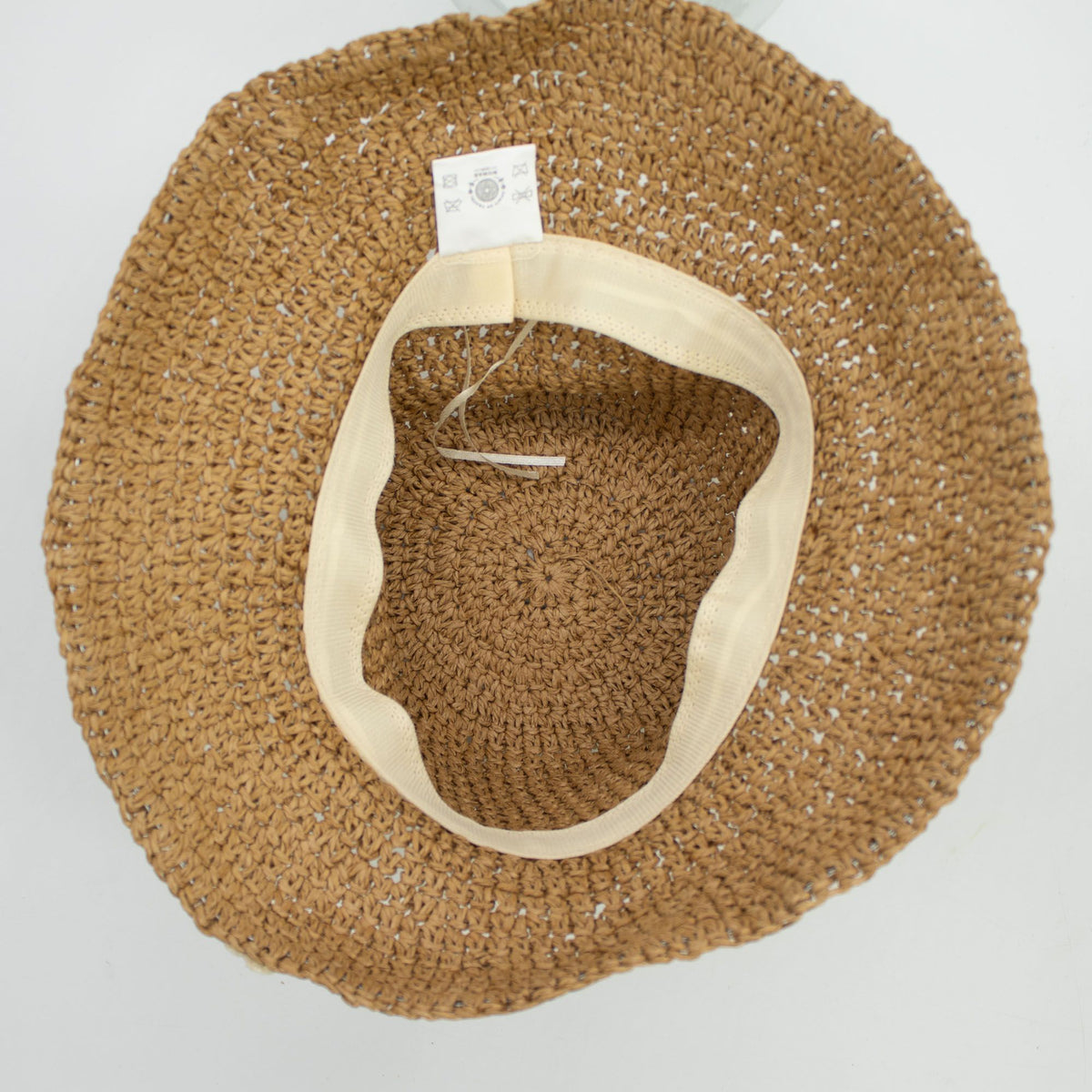 Nomad Sari Floppy Straw Sun Hat - Coffee & Daisies – product image 4 of 7