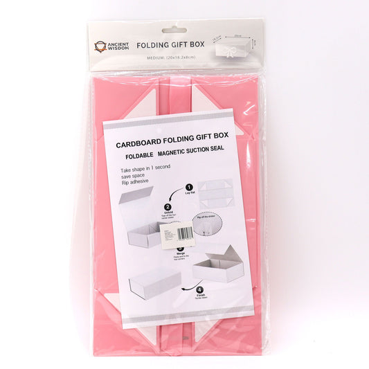 Flat Pack Gift Box - Medium Square (20x18.2x8cm) - Pink – product image 2 of 5