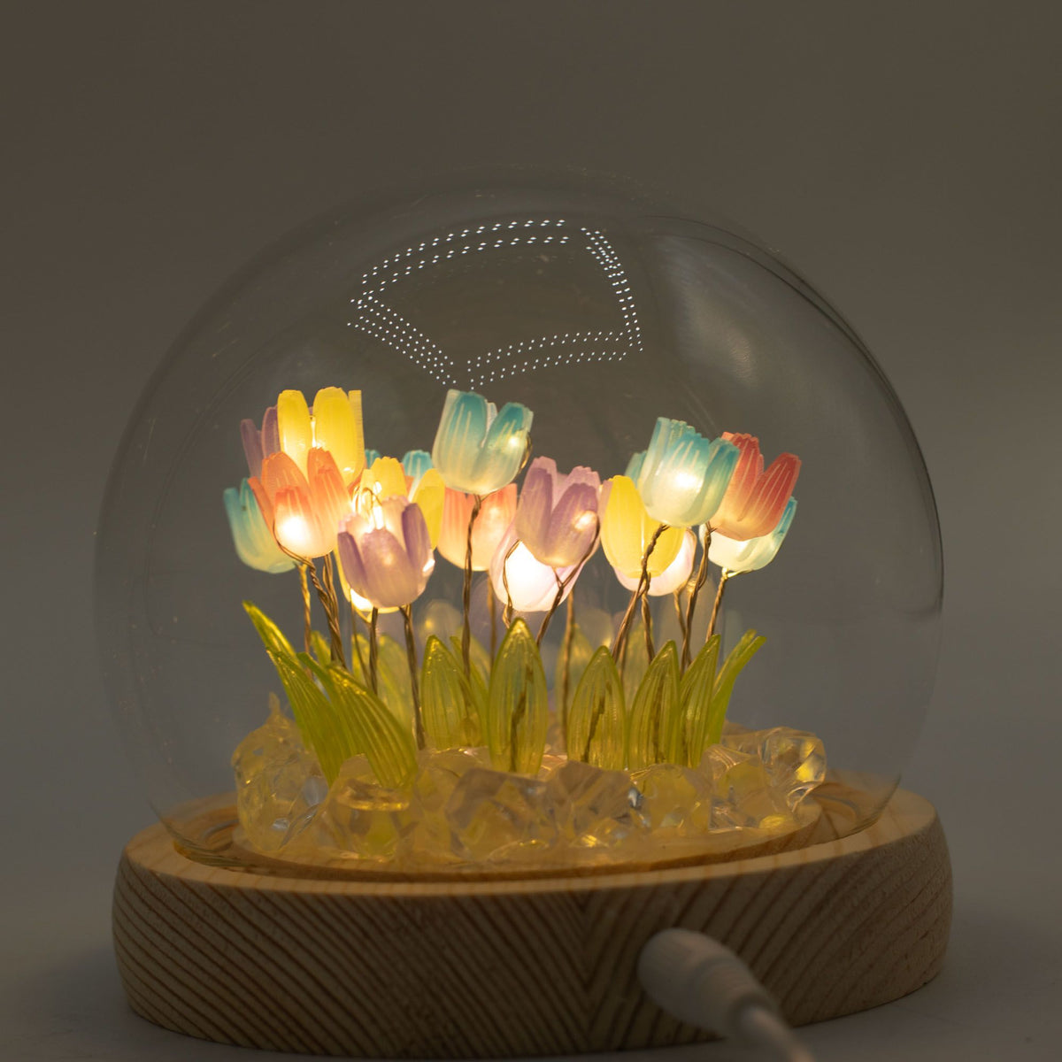 Floral Glow Garden Dome - 20 Multi Tulips - LED USB – product image 7 of 7