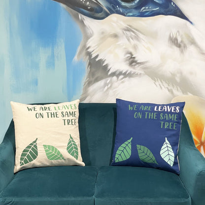 Set of 3 We Are Leaves Cotton Cushion Covers – 45 x 45cm