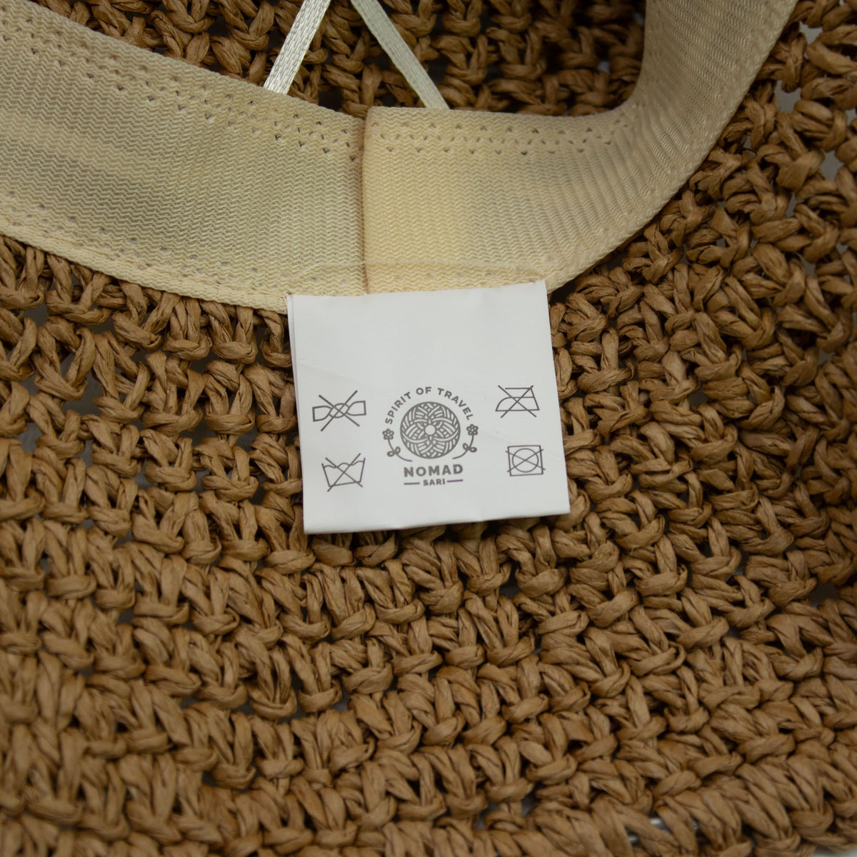 Nomad Sari Floppy Straw Sun Hat - Coffee & Daisies – product image 5 of 7