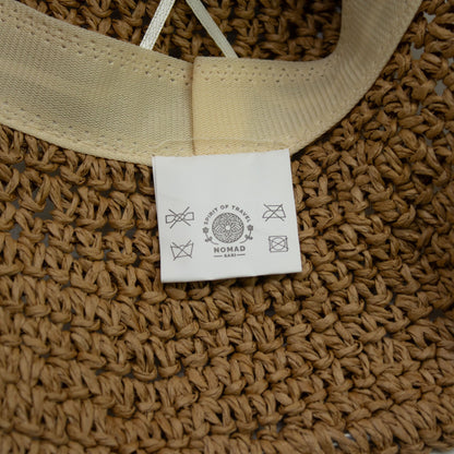 Nomad Sari Floppy Straw Sun Hat - Coffee & Daisies – product image 5 of 7